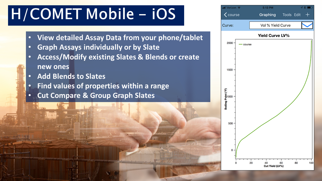 HCOMET Mobile crude assays evaluation